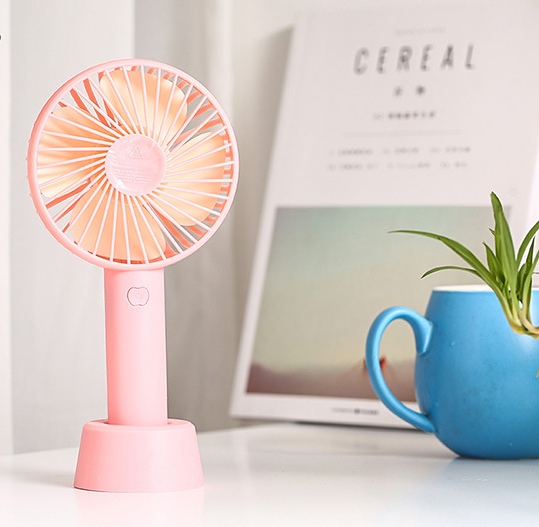 

USB Mini Fan Handheld Summer Cooling Fan for Kids Children Student - Pink