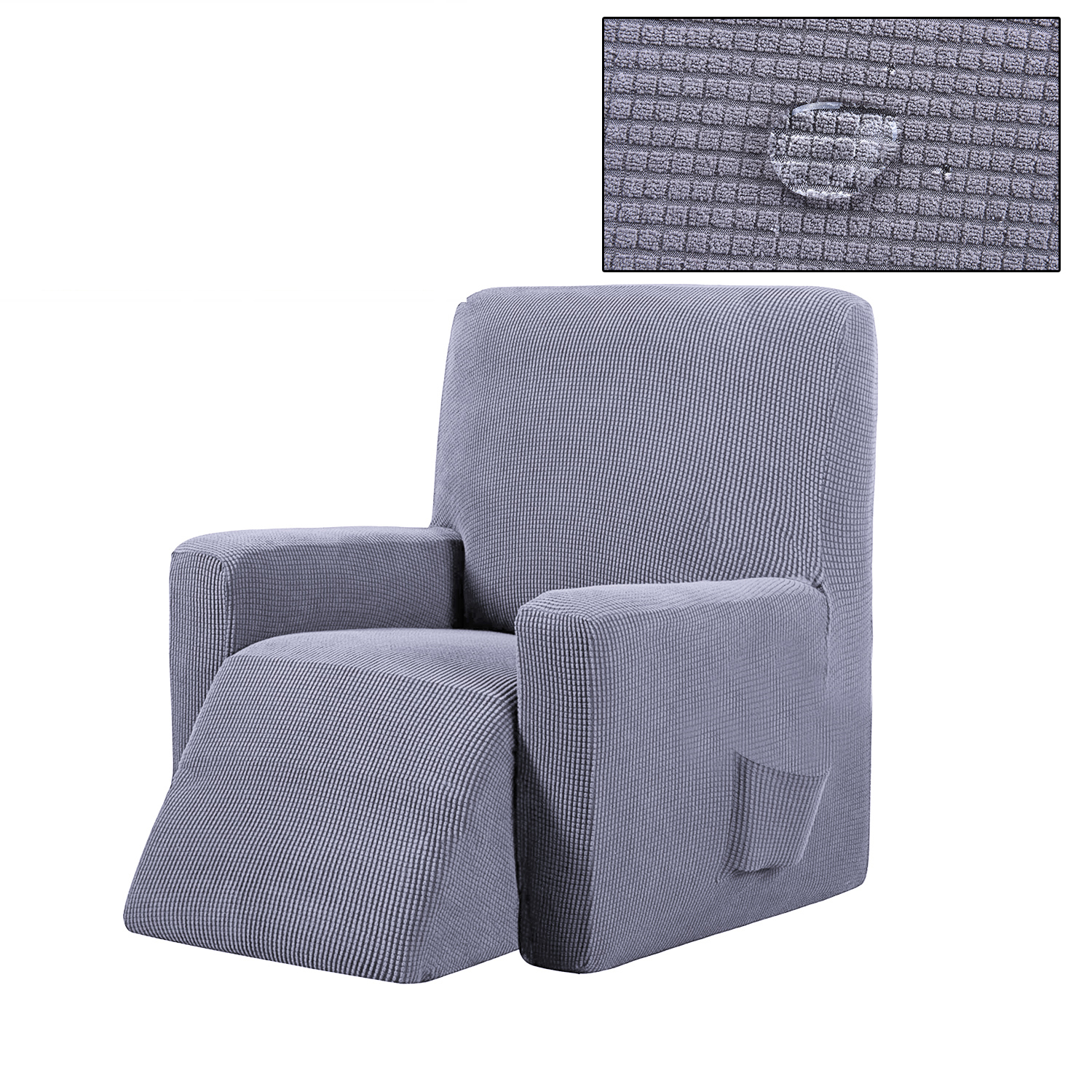 

[MOQ 20] Chevron Elastic Chivas Rocking Waterproof Massage Sofa Chair Cover - Light Purple