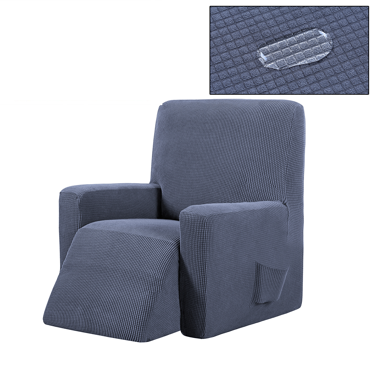 

[MOQ 20] Chevron Elastic Chivas Rocking Waterproof Massage Sofa Chair Cover - Dark Blue
