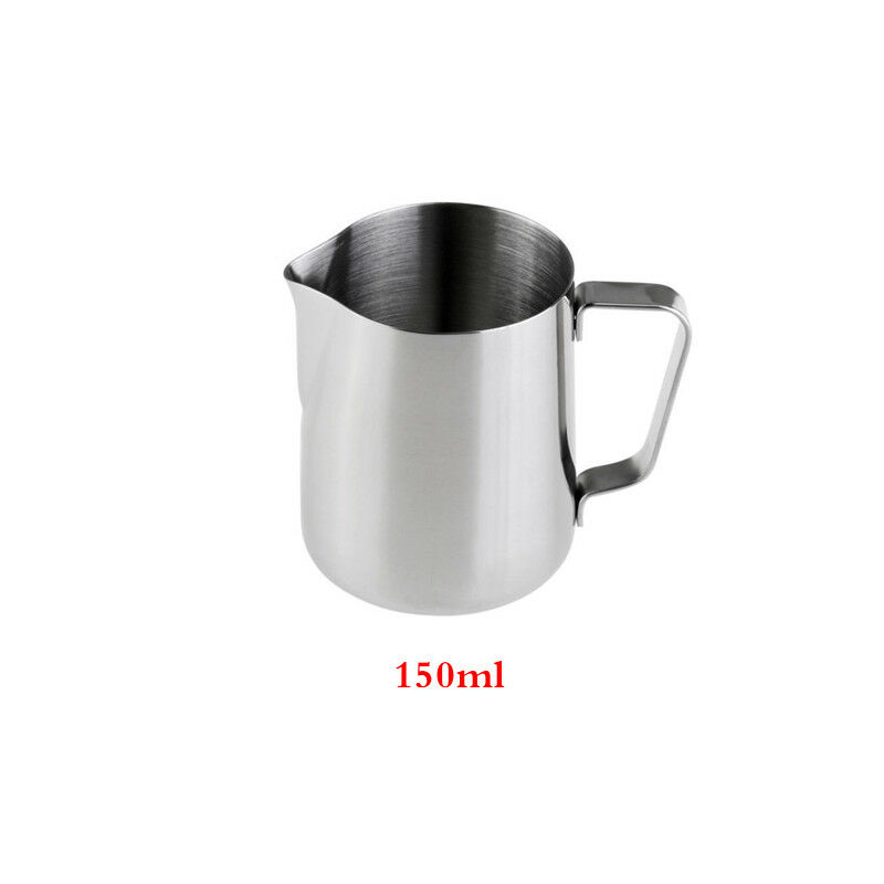 

Stainless Steel Milk Frothing Jug Frother Coffee Latte Container Metal Pitcher Cup Mug - 150ml