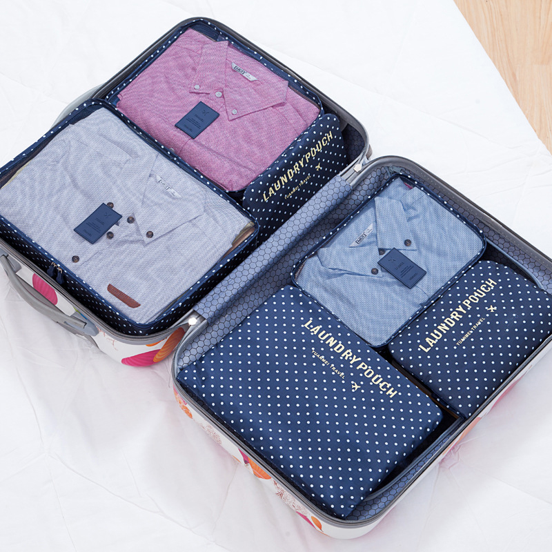 

6 PCS Home Textile Waterproof Travel Clothes Luggage Organizer Pouch Storage Bag - Style F