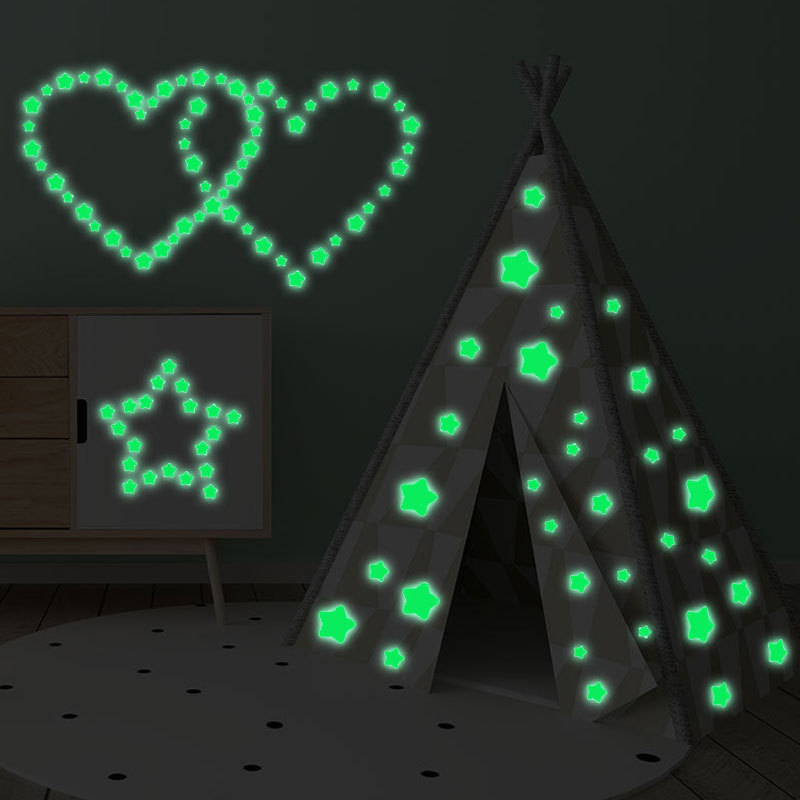 

127PCS DIY Children's Bedroom Decoration Star Luminous Wall Stickers