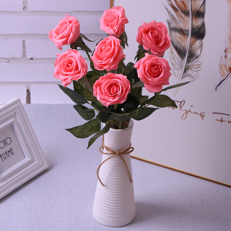 

Artificial Flower Rose Bridal Bouquet Wedding Home Room Decor - Pink