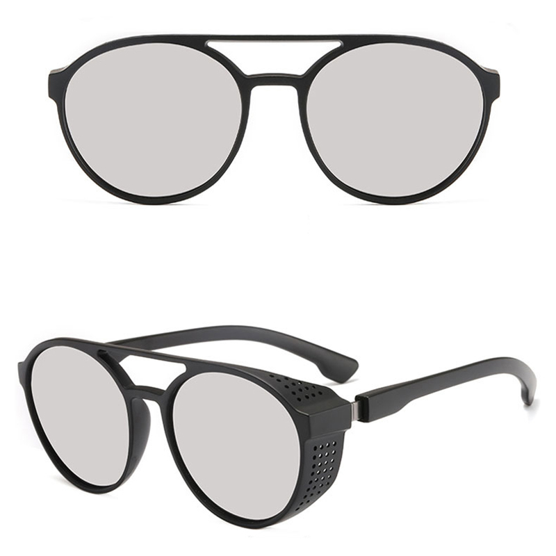 

Round Lens Fashionable Glasses Stylish Sunglasses Retro Sunglasses - Silver