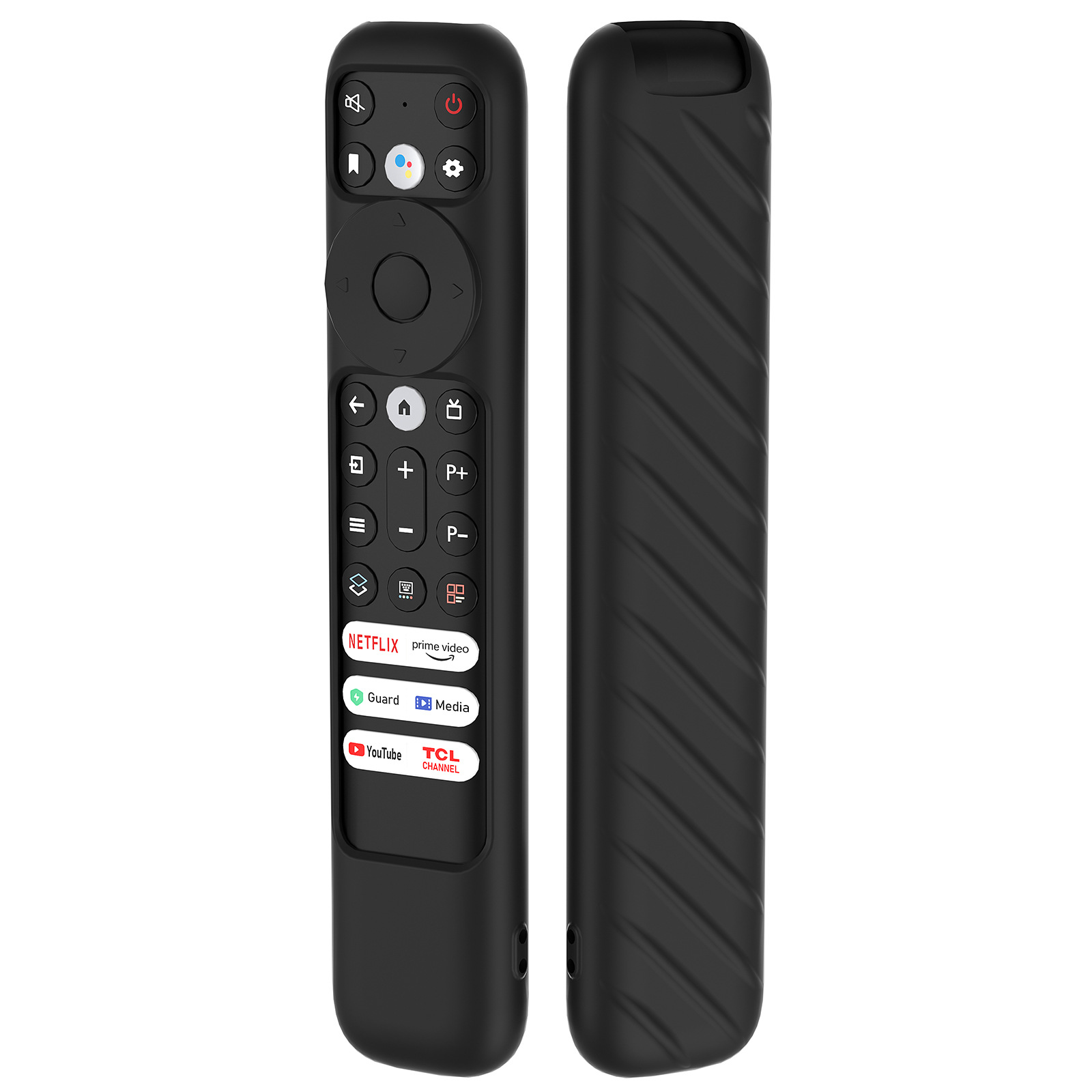 For TCL RC902 Remote Control Anti-Drop Sleeve Soft Silicone Protective Cover - Black