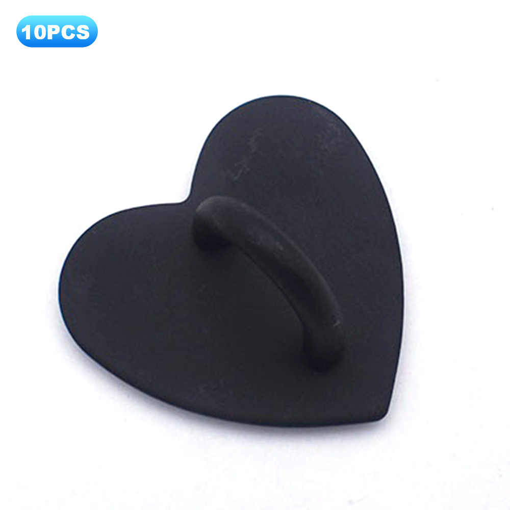 10Pcs / Pack Phone Charm Hook Cute Heart Ring for Tassel DIY Accessories Phone Charms Gripper - Black
