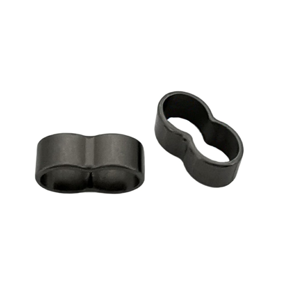 10mm Round Cord Metal 8-Shaped Stopper Adjuster Buckle Non-Slip Rope Clamp for Phone Lanyard - Tarnish