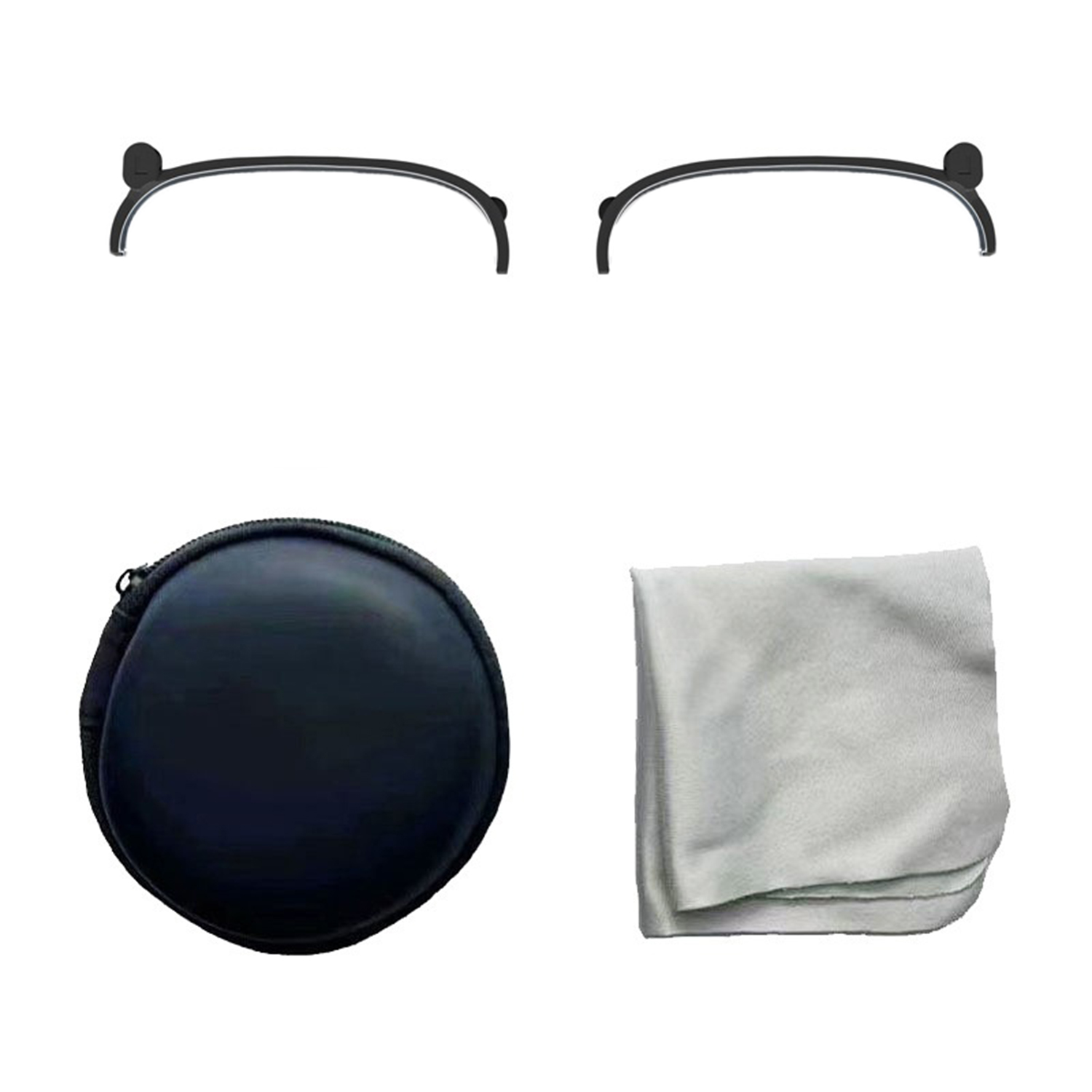 For Rokid AR Glasses Frame Half Rim Magnetic Eyeglass Lens Frame with Cleaning Cloth and Storage Case (without Lens)