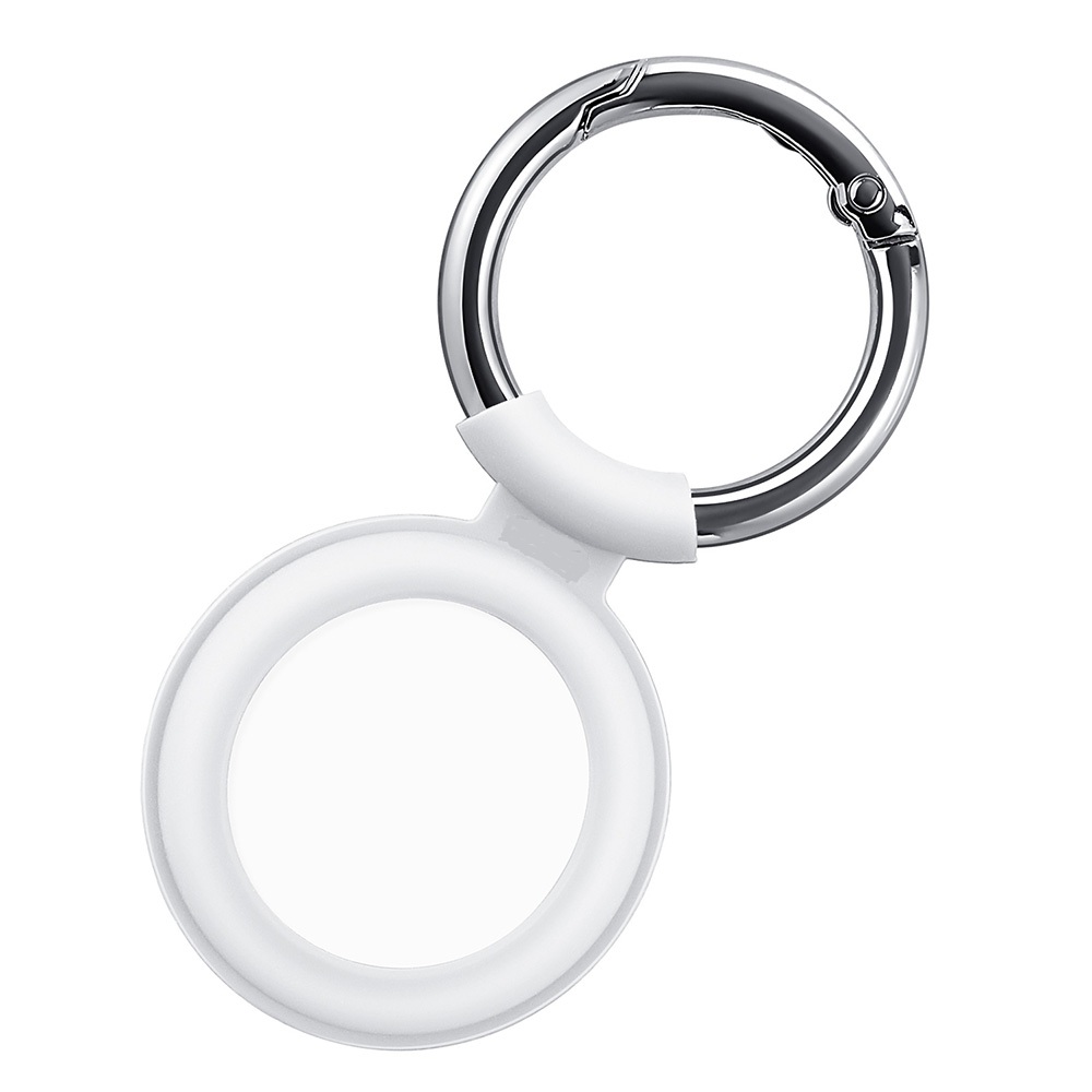 

Soft Silicone Protective Case for AirTags - White, AirTag