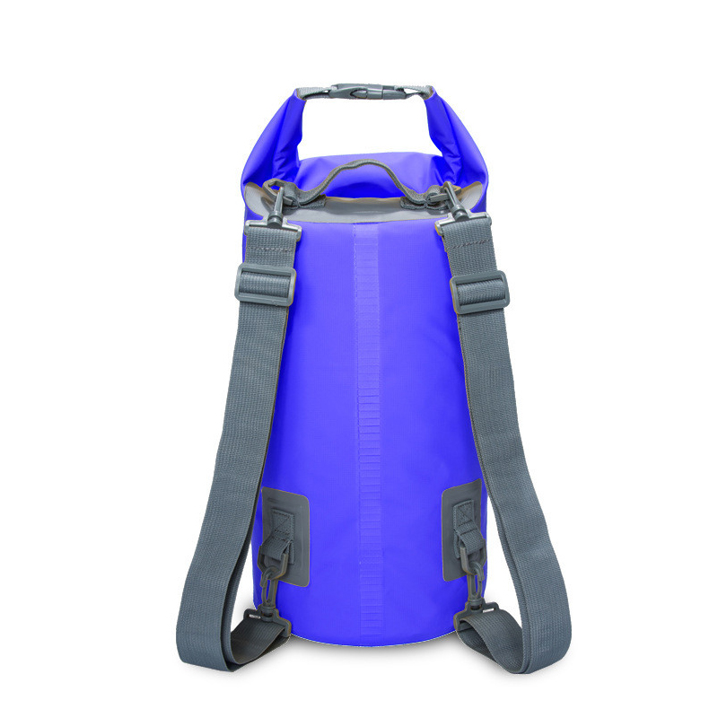 

5L Outdoor Waterproof Dry Bag Bucket Rafting Kayaking Beach Backpack - Dark Blue