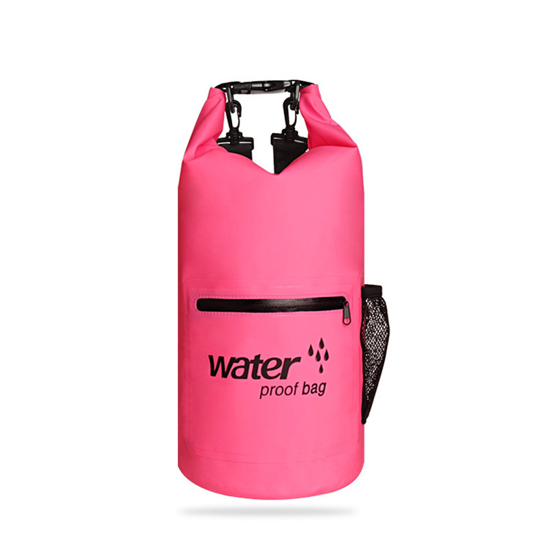 

20L Waterproof Dry Bag Bucket Backpack for Kayaking Rafting Beach - Rose