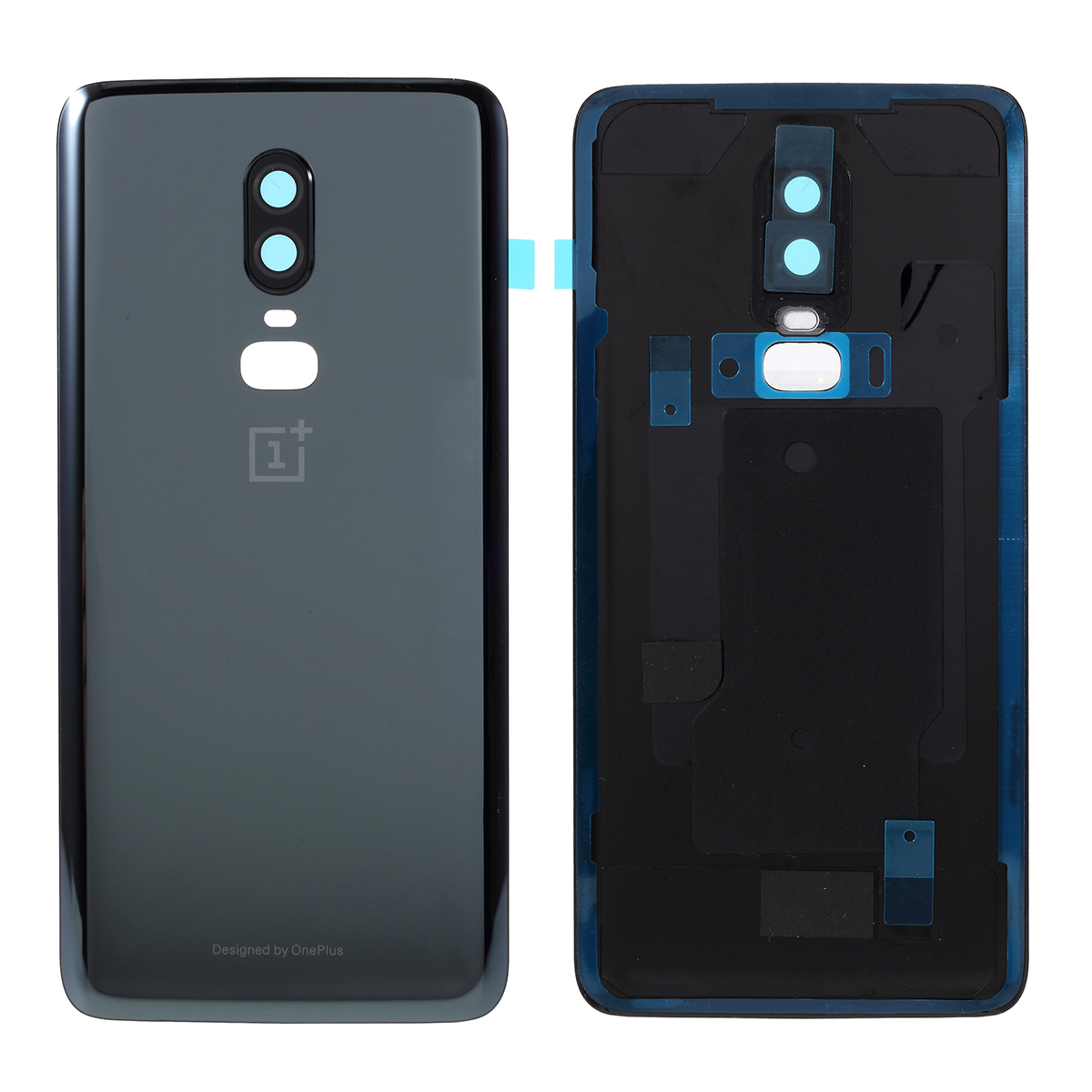 

OEM Battery Housing with Camera Lens Cover for OnePlus 6 - Metal Black, OnePlus 6