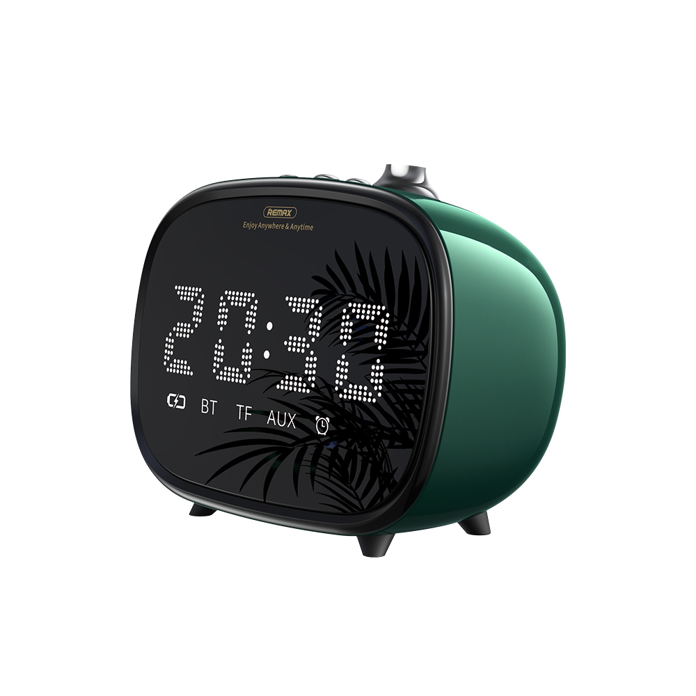 

REMAX M52 2-IN-1 LED Clock Subwoofer Desktop Bluetooth Wireless Speaker - Green, iPhone 12 mini