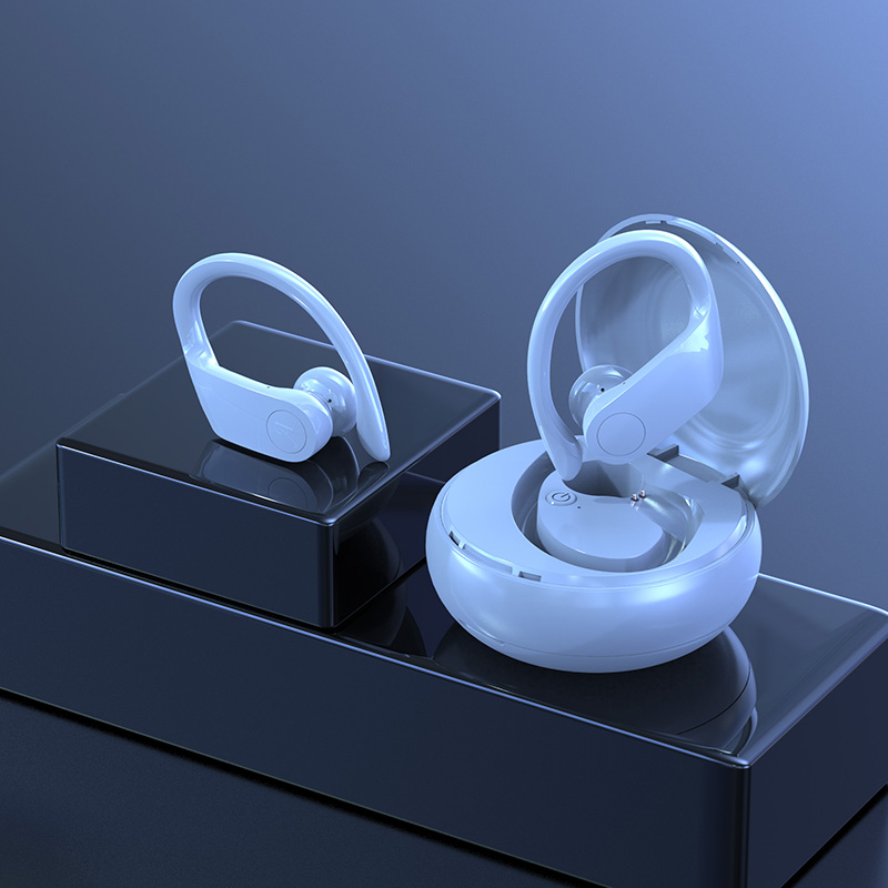 

A15 TWS Earhook Earphone Wireless Bluetooth Stereo Headset with Microphone - White, iPhone 12 mini