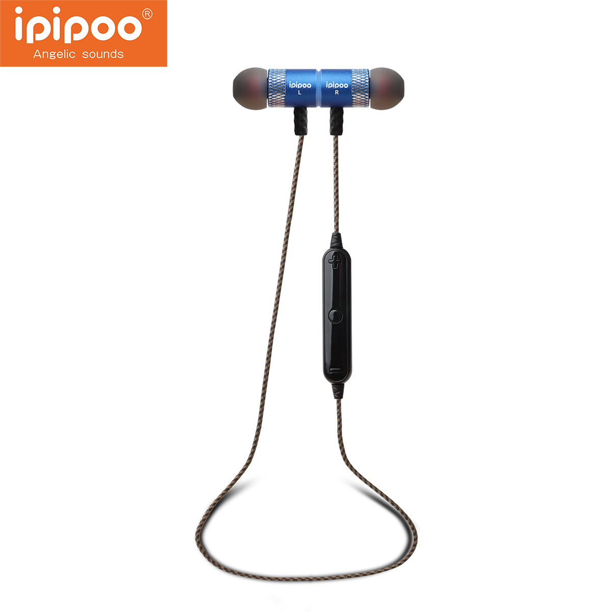 

IPIPOO 95BL Magnetic Adsorption Wireless Bluetooth Sports Headphone - Blue, iPhone 12 mini