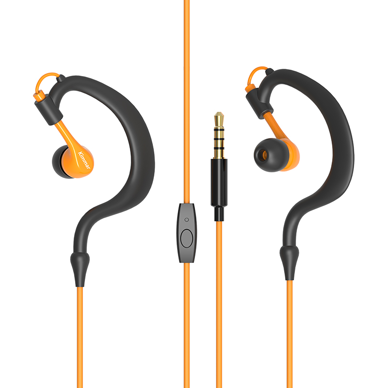 

Stylish IPX5 Waterproof 10mm Speaker Wired Headset Sports Earhook Headphones - Yellow, iPhone 12 mini