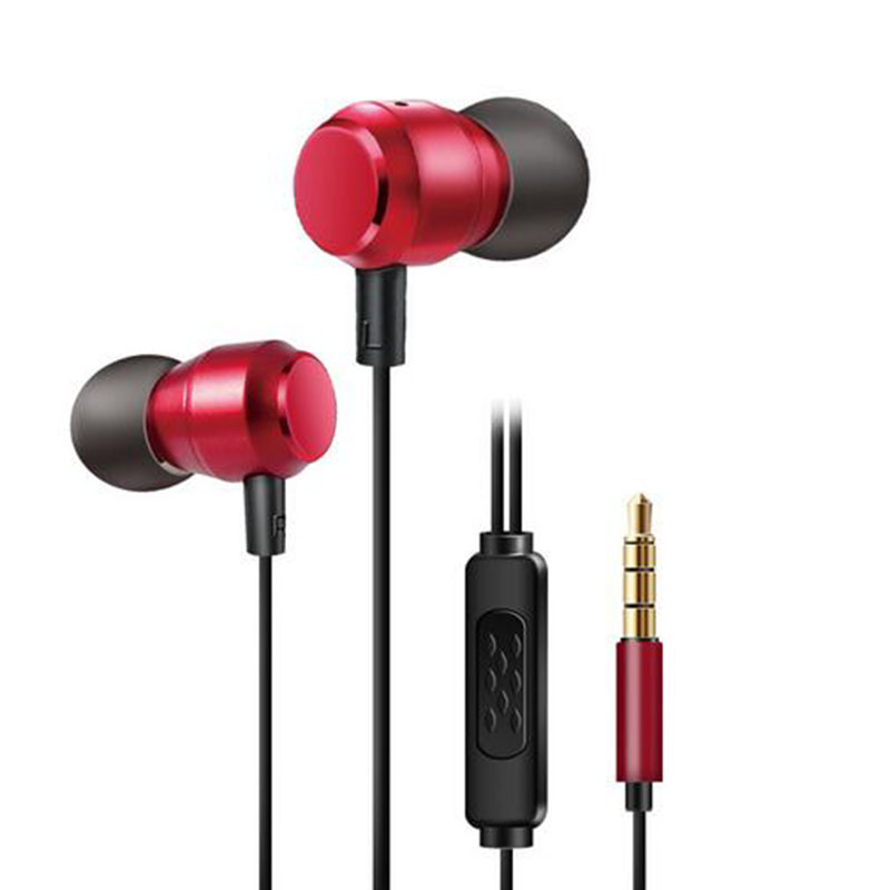 

Контролируемые Проволоки 3,5 Мм Наушника В Ухе MEGA Bass Gerfet С MIC Для IPhone Samsung Huawei - Красный, iPhone 12 mini