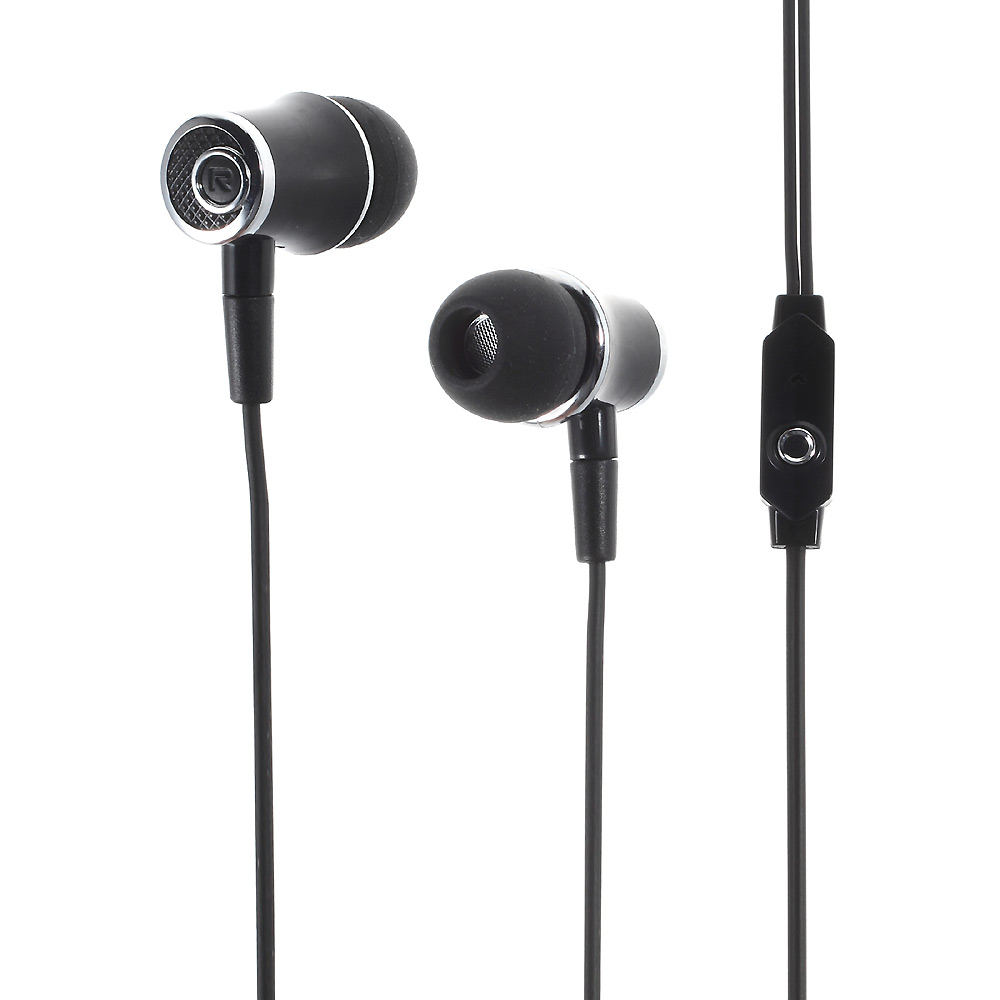 

LANGSTON R21 3.5mm In-ear Earphone with Mic for iPhone Samsung Sony - Black, iPhone 12 mini
