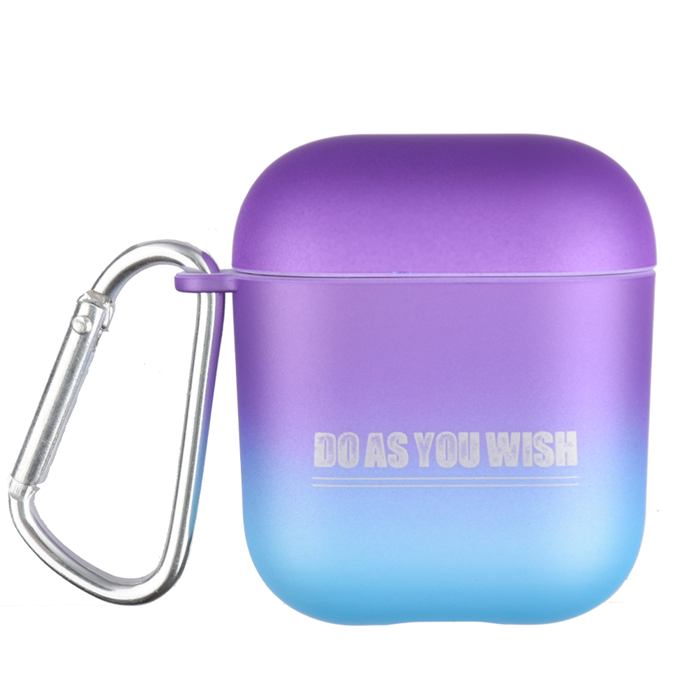 

Корпус Gradient Color TPU С Крюком Для Apple Airpods С Беспроводным Зарядным Видом (2019) / AirPods С Зарядным Видом (2019) (2016) - Фиолетовый / Голубые, Apple AirPods with Wireless Charging Case (2019)