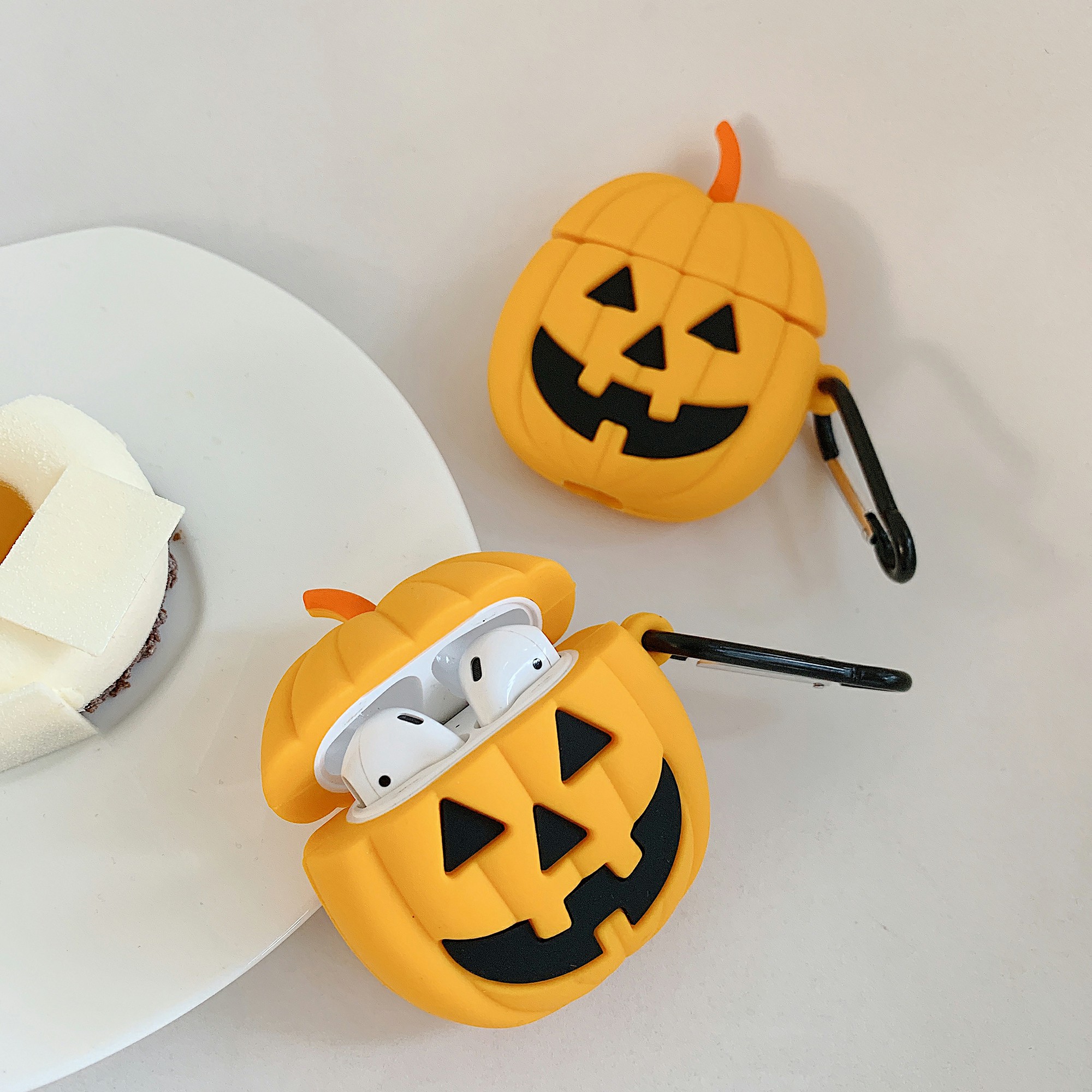 

Стильный Силиконовый Чехол Из Тыквы Для Apple Airpods С Помощью Беспроводной Зарядки (2019) / С Чехол В Зарядке (2019) (2016) - Стиль Ф., Apple AirPods with Wireless Charging Case (2019)