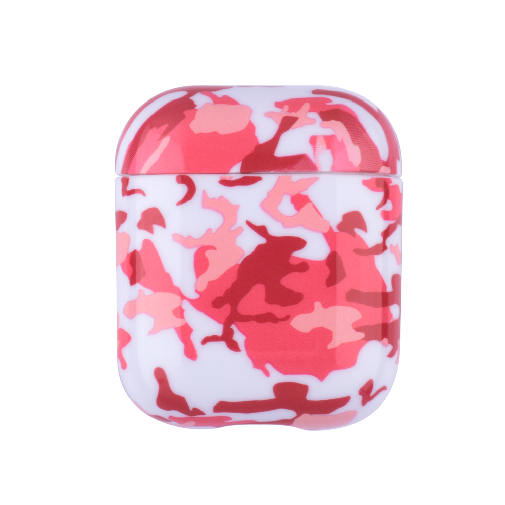 

Camouflage Series Water Transfer Printing Case for Apple AirPods with Wireless Charging Case (2019) / AirPods with Charging Case (2019)/(2016) - Red, Apple AirPods with Charging Case (2019)