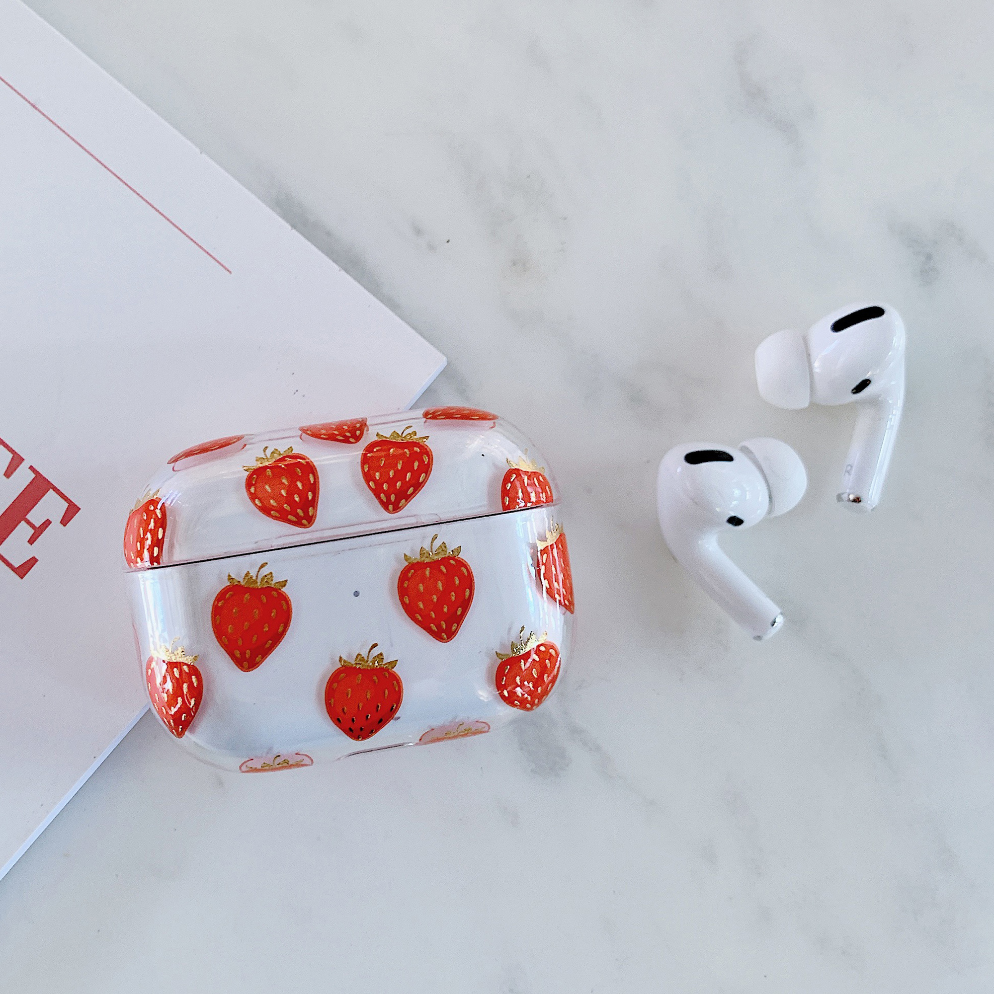 

Шаблон Печати TPU Case Для Apple Airpods Pro - Клубника, AirPods Pro