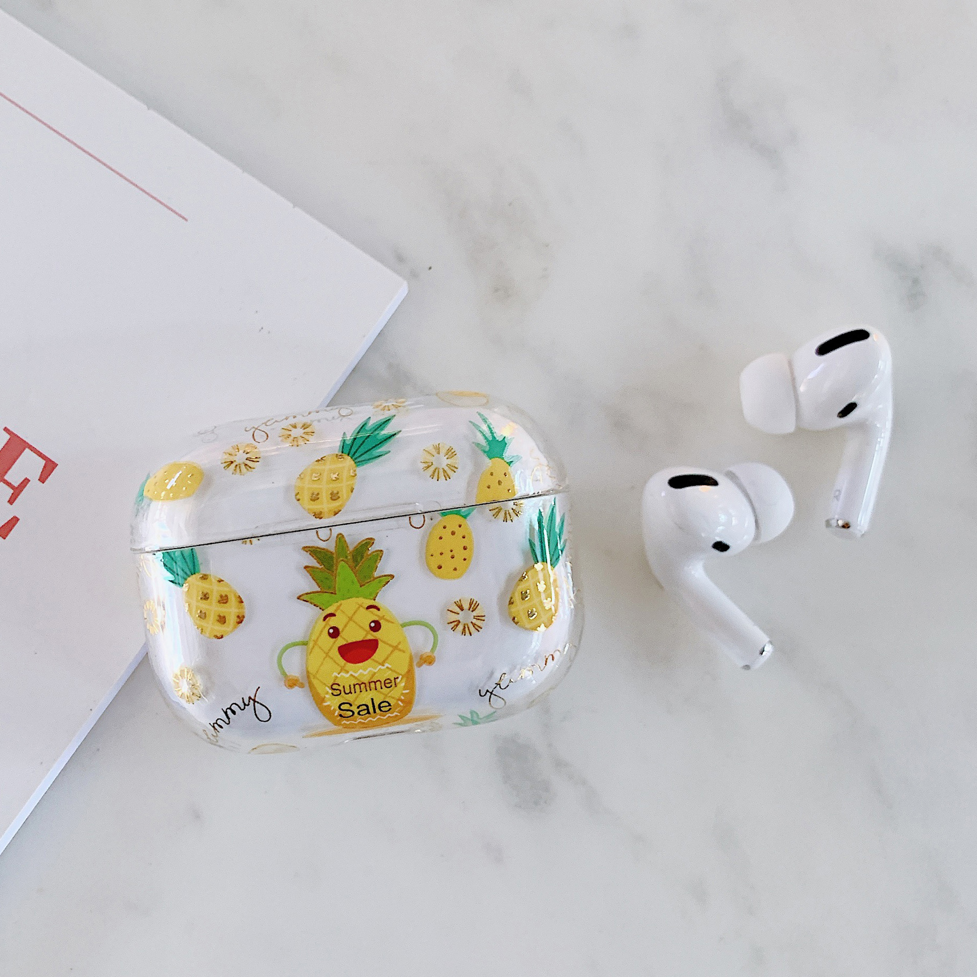 

Шаблон Печати TPU Case Для Apple Airpods Pro - Ананас, AirPods Pro