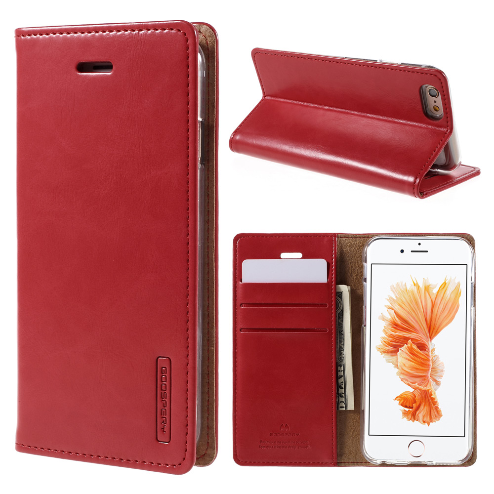 

MERCURY GOOSPERY Blue Moon Flip Leather Stand Case for iPhone 6s 6 - Red