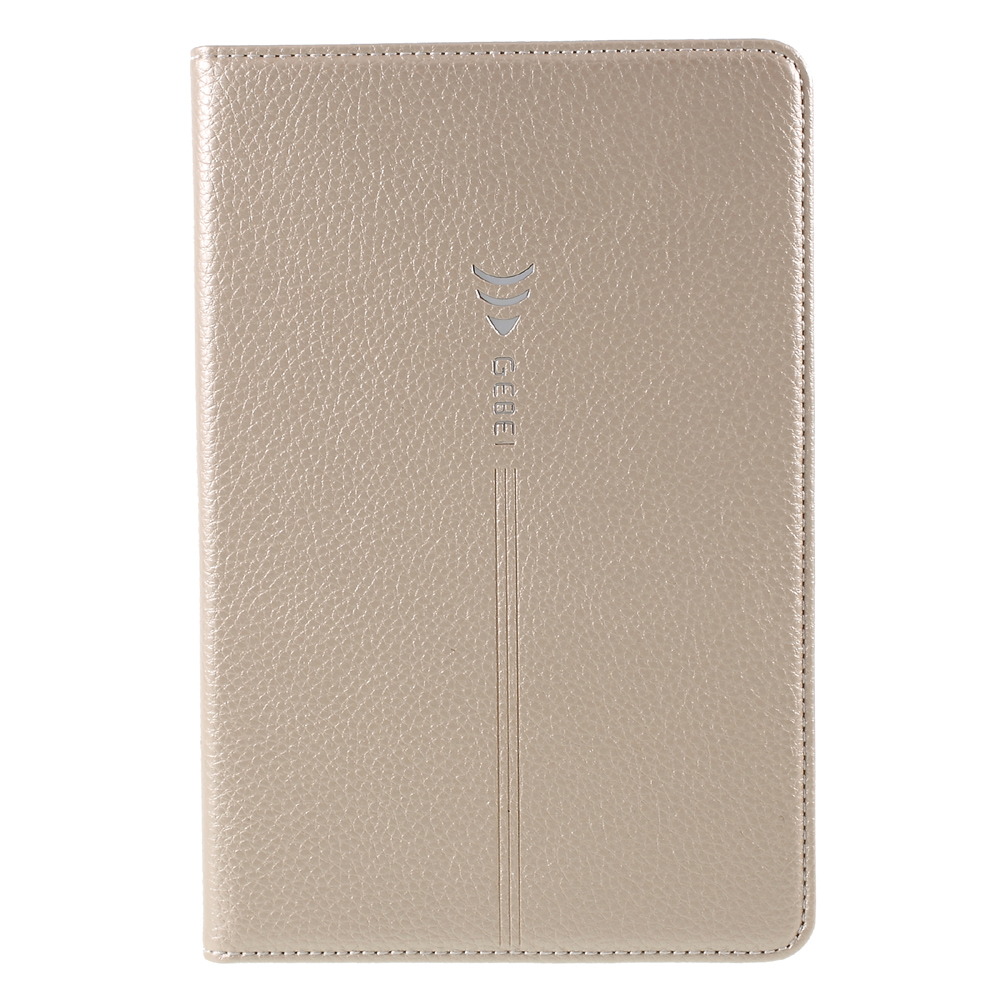 

Держатель Кожи Для Кожи Gebei Litchi С Подставкой Для IPad Mini 4 - Золото, iPad mini 4