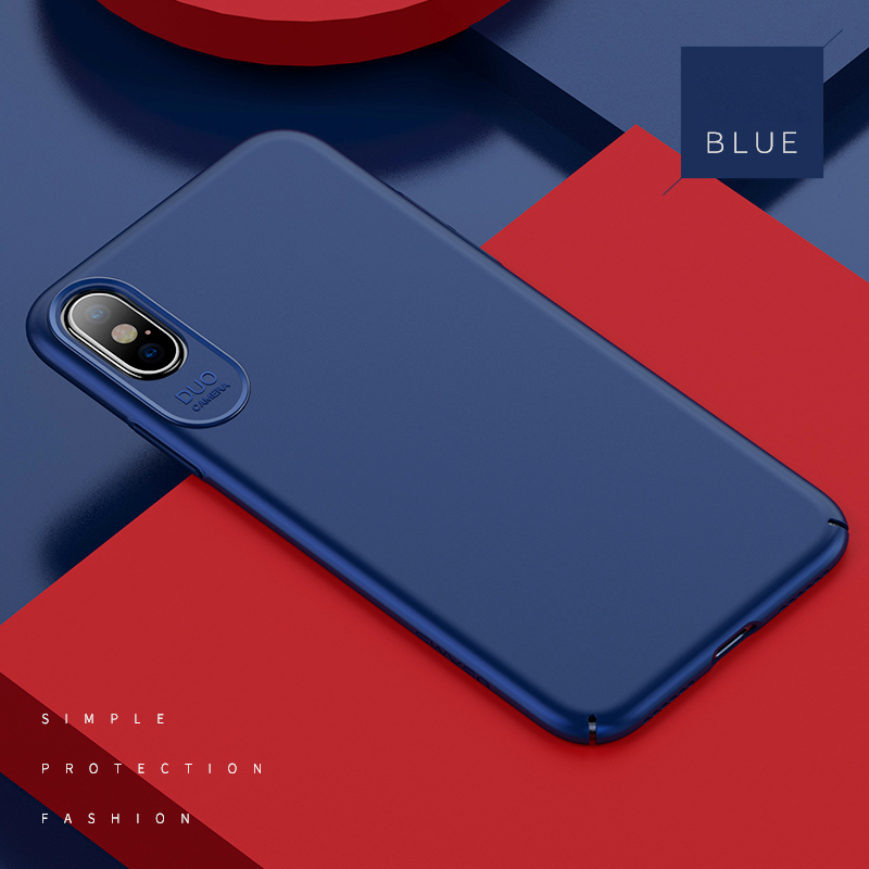 

Usams Jay Series Модный Прорезиненный Чехол Защитный Корпус Жесткого ПК Для IPhone X (десять) 5,8 Дюйма - Синий, iPhone X