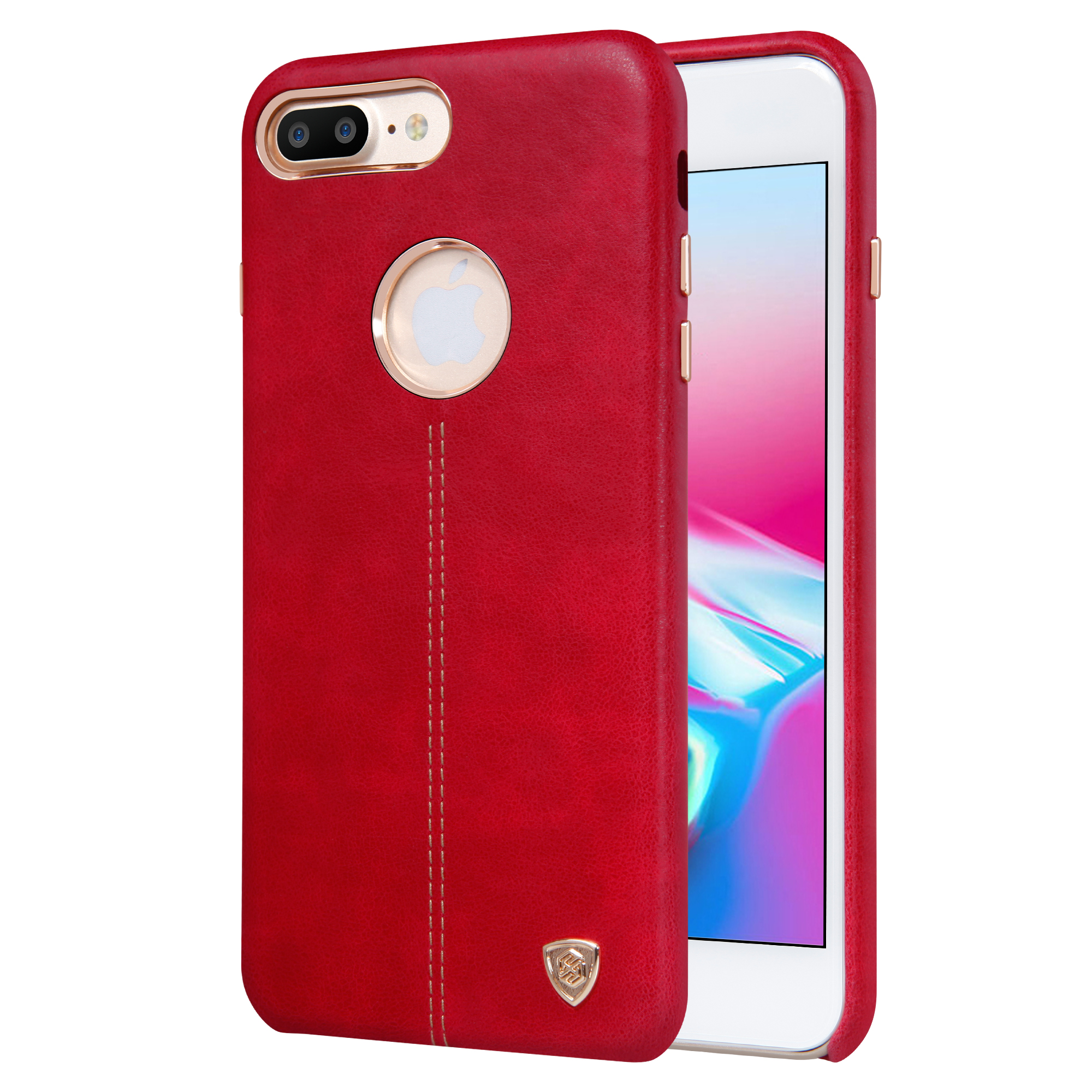 

NILLKIN Englon PC Leather Coated Hard PC Cell Phone Cover for iPhone 8 Plus 5.5 inch - Red, iPhone 8 Plus 5.5 inch