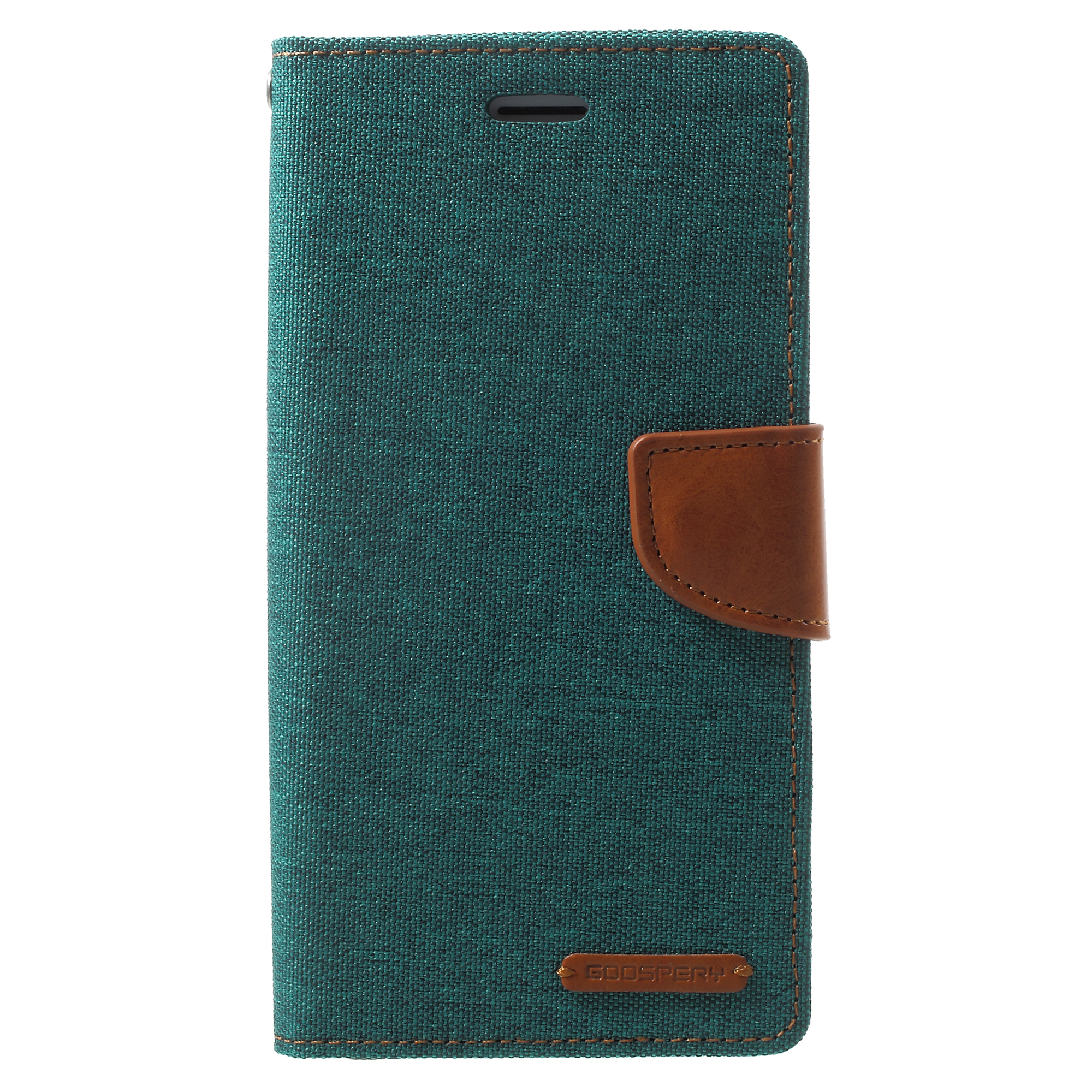 

MERCURY GOOSPERY Canvas Diary Leather Wallet Cover Case for iPhone 8 Plus/7 Plus - Green, iPhone 8 Plus 5.5 inch