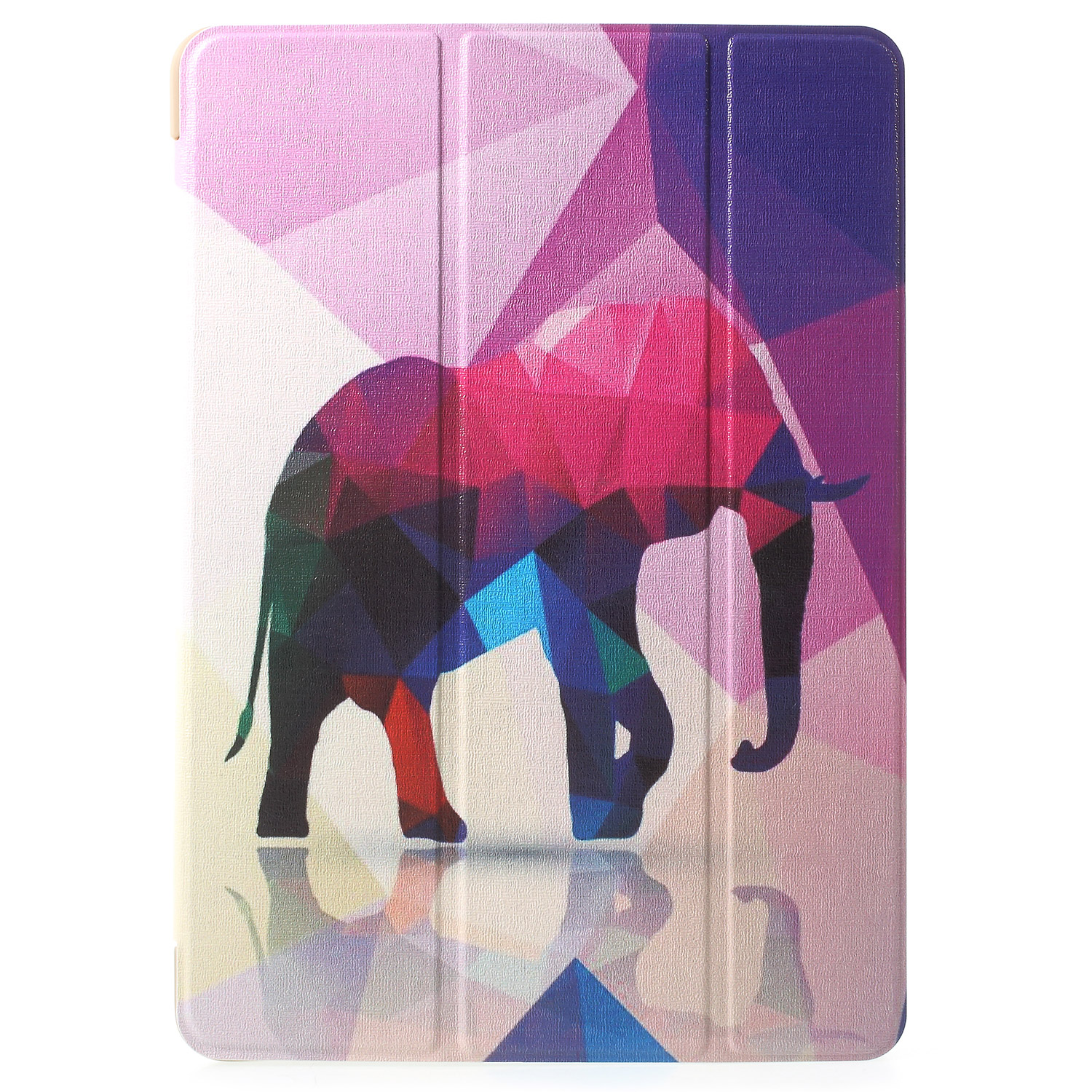 

Для IPad 9,7 (2018) / 9,7-дюймовый (2017) Pattern Print Tri-Fold Stand PU Кожаная Защита Flip Tablet Cover Shell - Слон Узор, iPad 9.7-inch (2017)