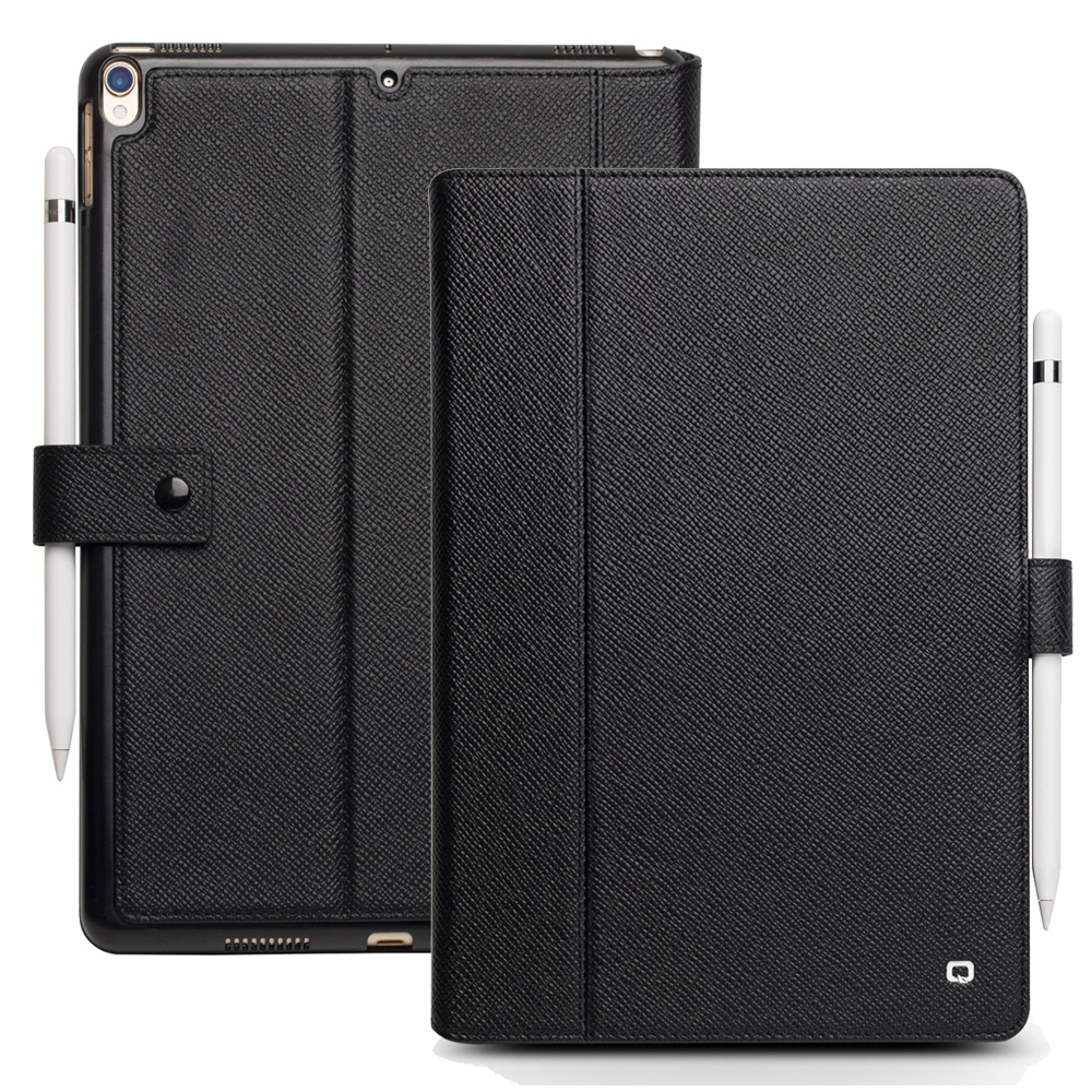 

Qialino Business Style Cross Texture Texture Code Smart Case Для IPad Air 10.5 (2019) / PRO 10,5 (2017) - Чернить, iPad Pro 10.5-inch (2017)