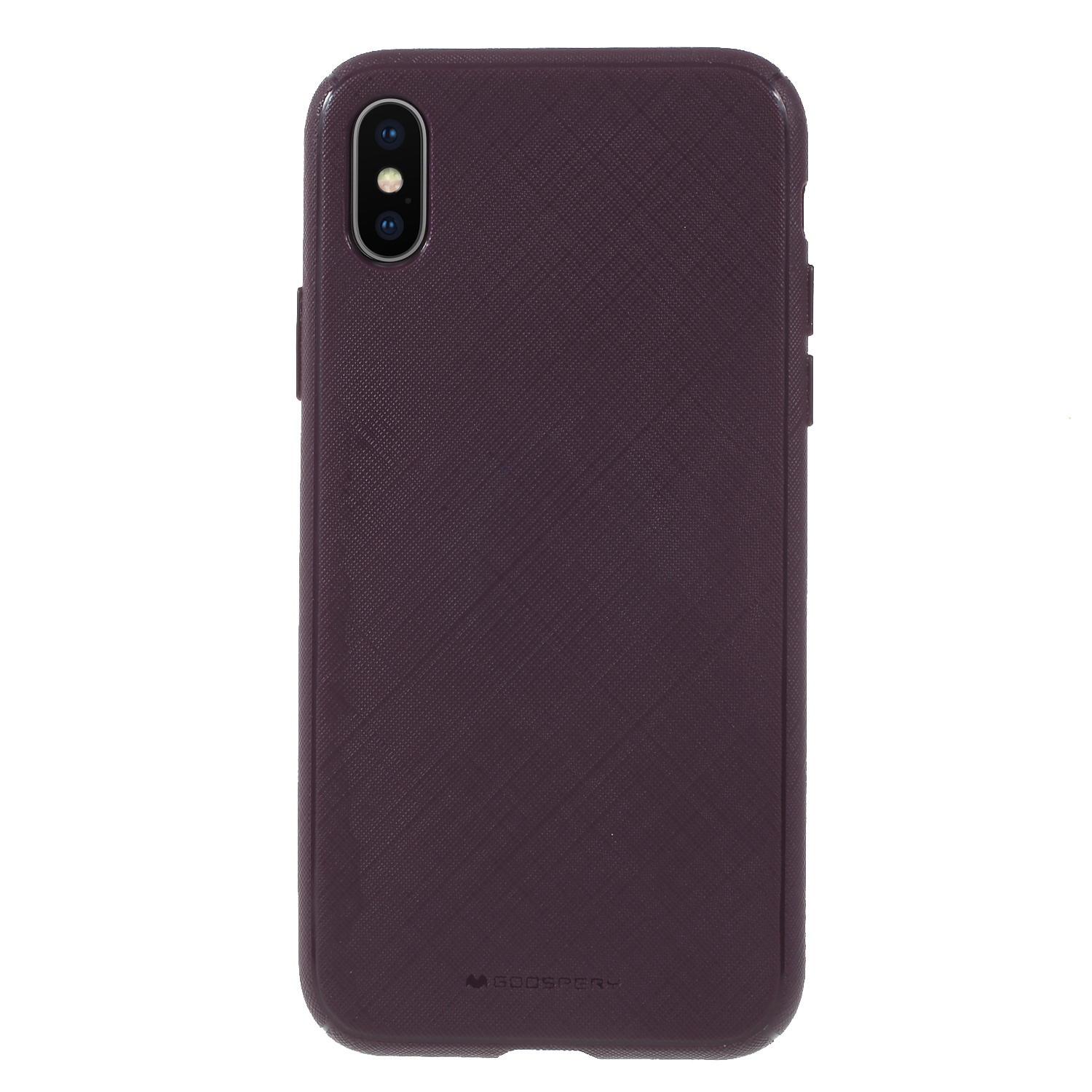 

MERCURY GOOSPERY Style Lux Textured Soft TPU Gel Cell Phone Case for iPhone XS / X 5.8 inch - Purple, iPhone XS 5.8 inch