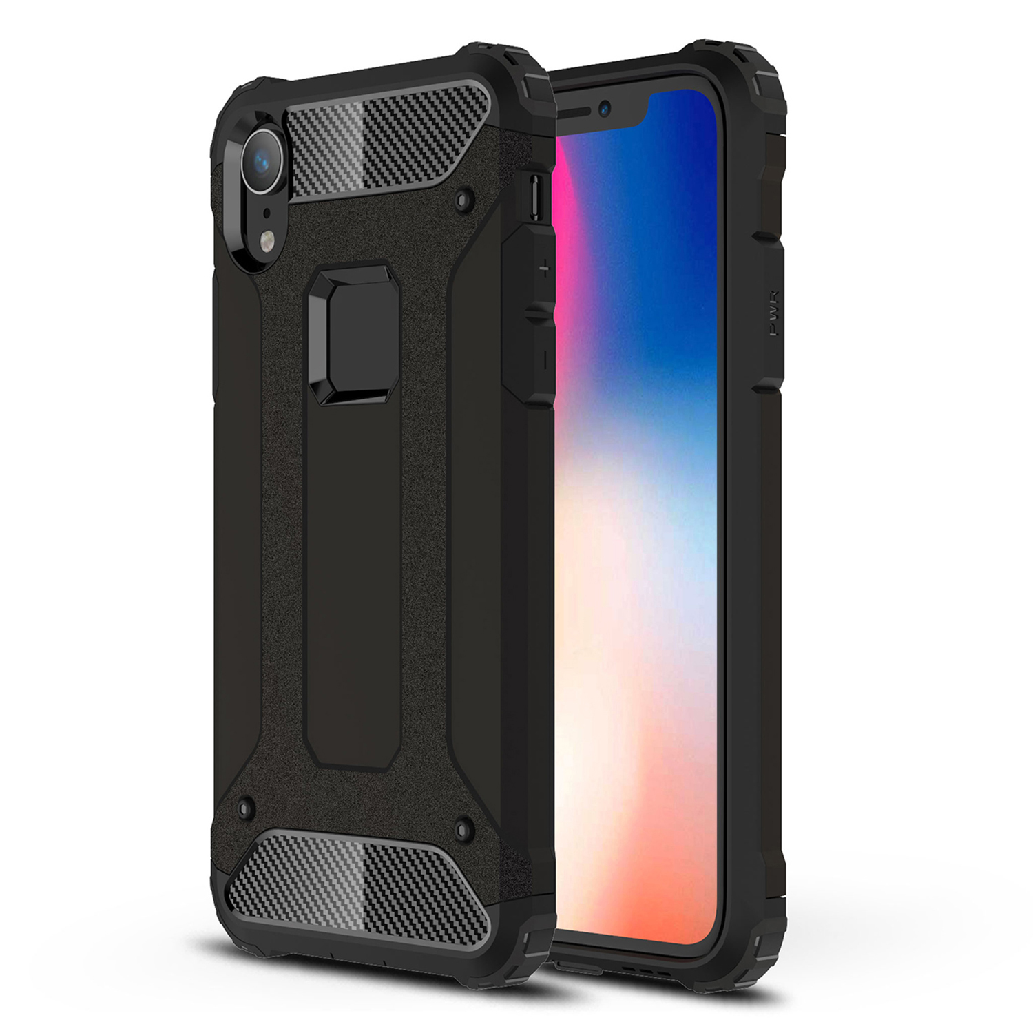

Гибридный Корпус Для Iphone XR 6,1 Дюйма, Мягкий TPU + Hard PC Anty Scratch Phone Cope Phone - Черный, iPhone XR 6.1 inch