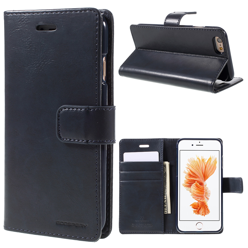 

MERCURY GOOSPERY Blue Moon Magnetic Leather Case for iPhone 6s Plus/6 Plus - Dark Blue, iPhone 6s Plus 5.5-inch