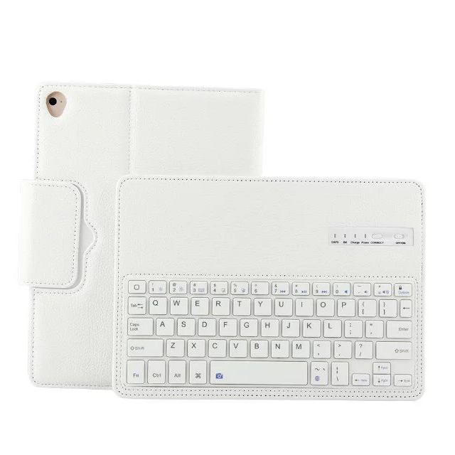 

подвижная кожа bluetooth litchi litchi leather cover для ipad 9,7 дюйма (2018) /9,7 дюйма (2017)/pro 9,7 дюйма (2016)/воздух 2/воздух - белый, iPad 9.7-inch (2018)
