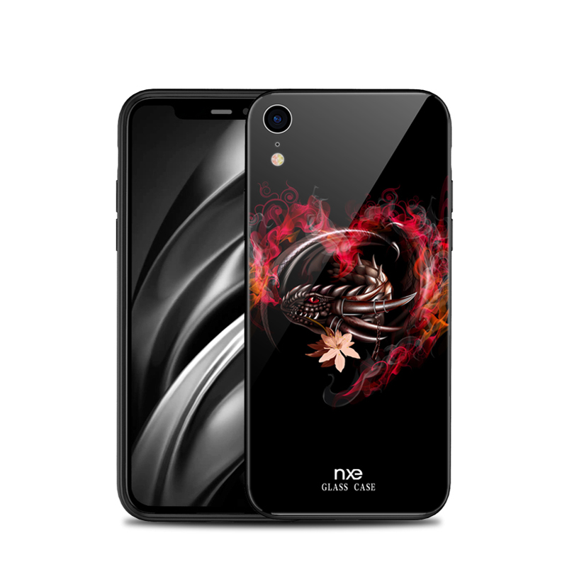 

NXE Glass Case Для Iphone XS XR 6,1 -дюймовой Печать - Дракон и Сердце, iPhone XR 6.1 inch