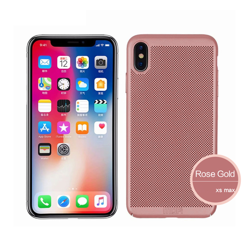 

Cofi Hard PC Тепловое Рассеивание Телефон Чехол Для IPhone XS MAX 6,5 Дюйма - Розовое Золото, iPhone XS Max 6.5 inch
