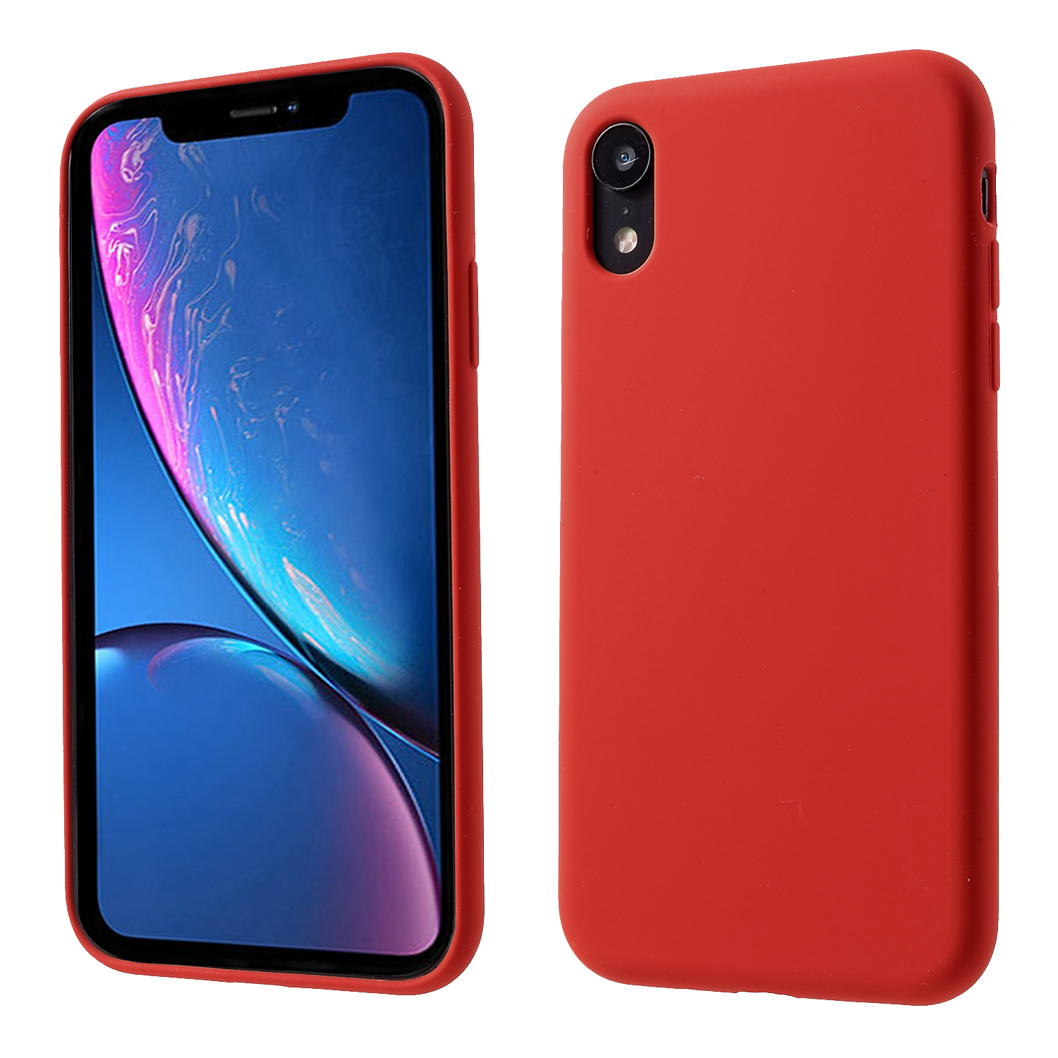

MUTURAL Soft Liquid Silicone Case for iPhone XR 6.1 inch - Red, iPhone XR 6.1 inch