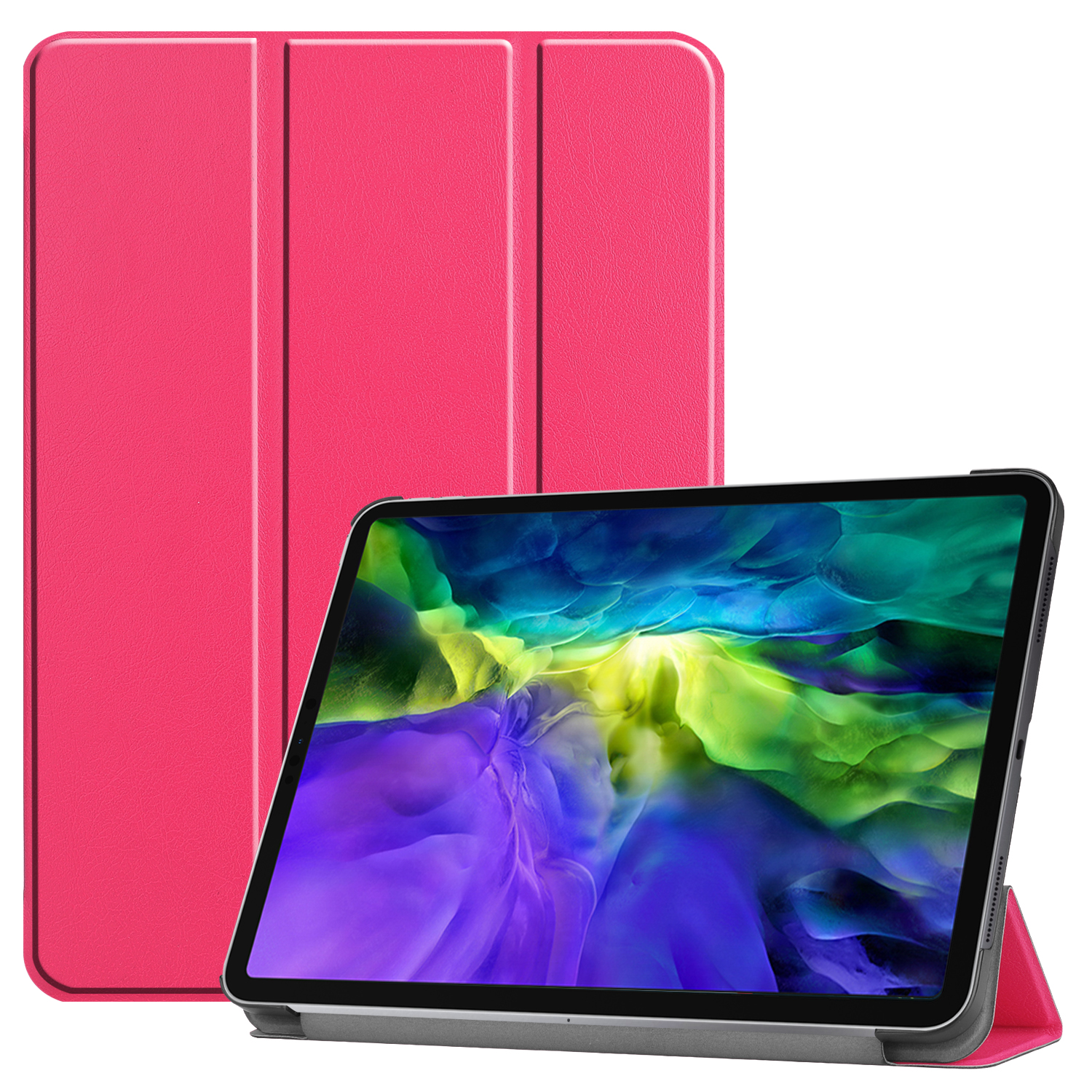 

Кожаная Стабильная Стабильная Стенда Smart Stand Stand Smart Smart Plablet Для Ipad Pro 11-дюймовый (2020) /(2018) - Роза, iPad Pro 11-inch (2020)