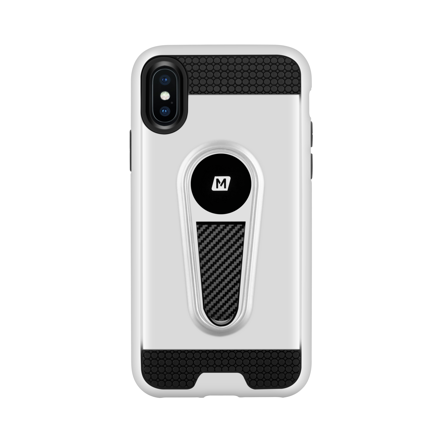 

MOMAX Shock Resistant PC TPU Hybrid Cover with Kickstand for iPhone XS 5.8 inch - Silver, iPhone XS 5.8 inch