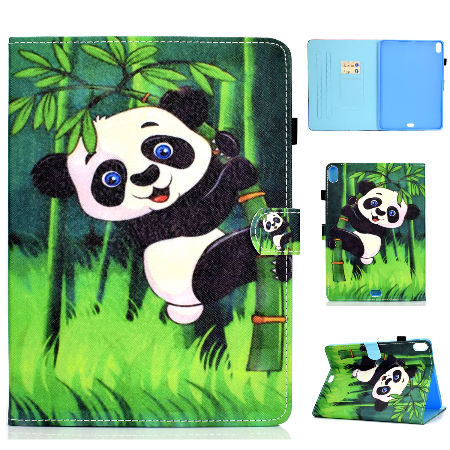 

Patterned PU Leather Card Holder Tablet Case for iPad Pro 11-inch (2018) - Panda, iPad Pro 11-inch (2018)