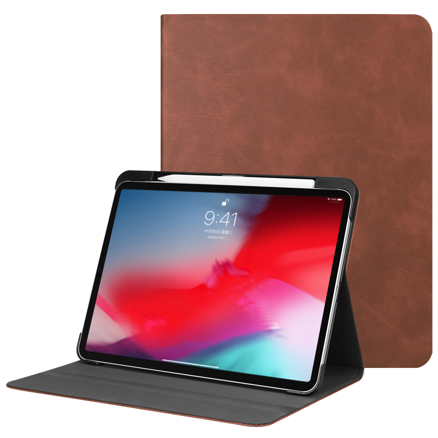 

ПУ Из Кожи Smart Stand Case С Слотом Pen Для IPad Pro 11-дюймовый (2018) - Коричневый, iPad Pro 11-inch (2018)