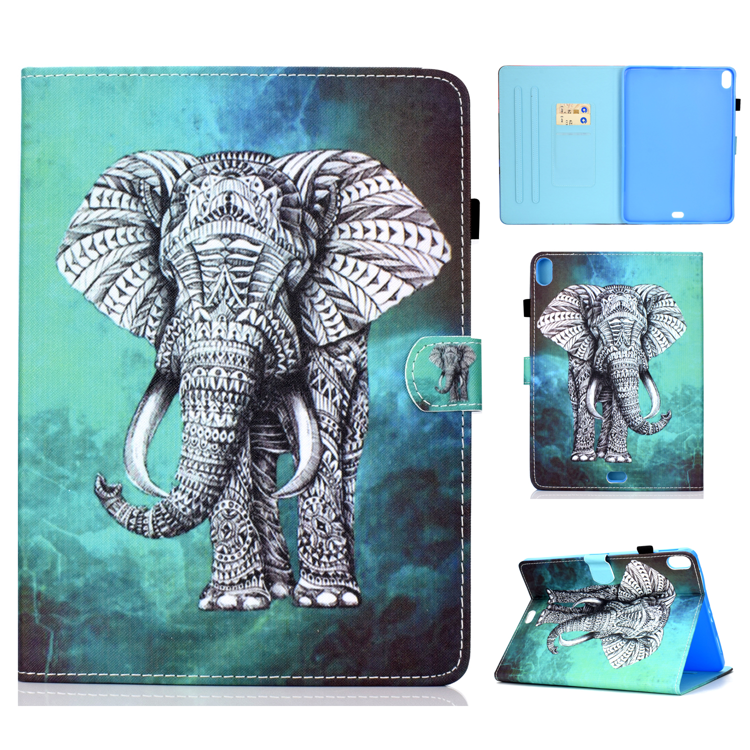 

Pattern Printing PU Leather Smart Stand Case for iPad Pro 11-inch (2018) - Elephant, iPad Pro 11-inch (2018)
