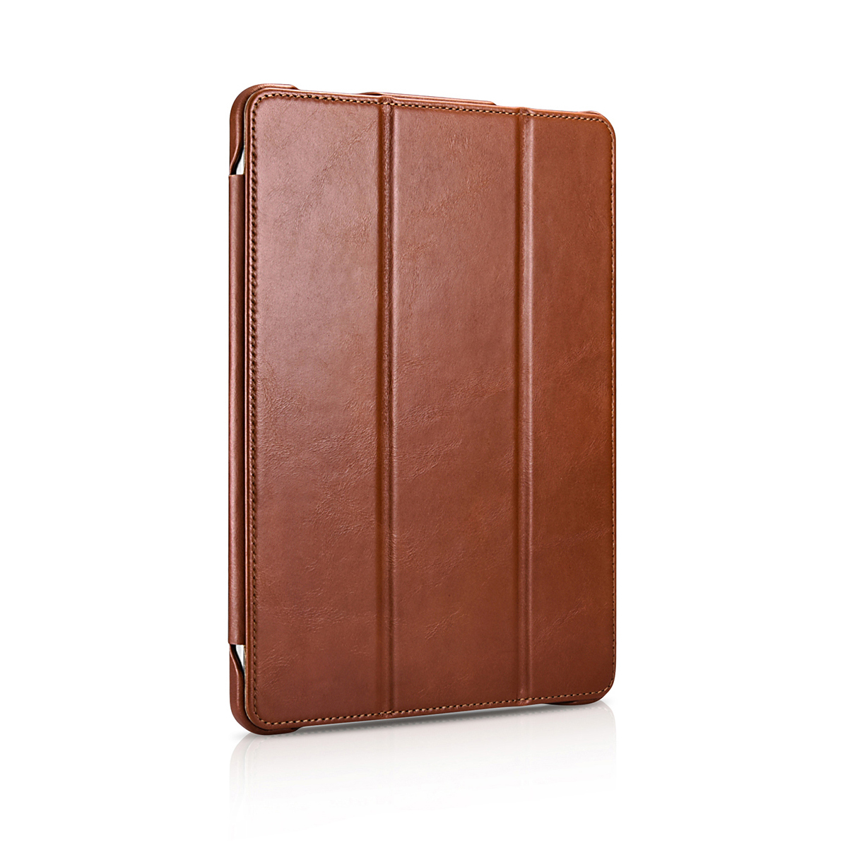 

ICARER for iPad Pro 11-inch (2018) Vintage Genuine Leather Smart Tablet Case with Tri-fold Stand - Brown, iPad Pro 11-inch (2018)