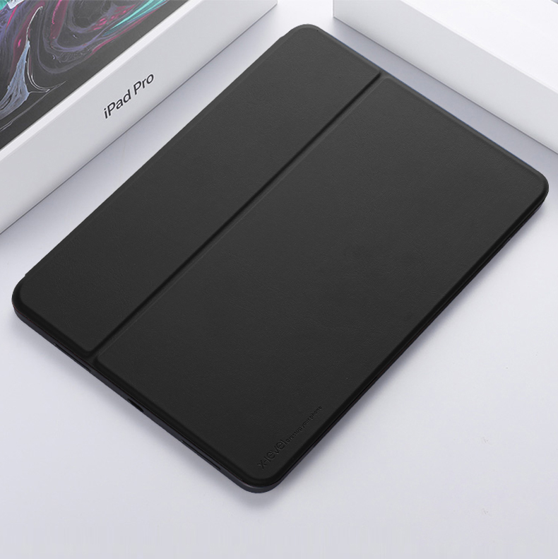 

X-LEVEL Leather Flip Stand Shell for iPad Pro 11-inch (2018) - Black, iPad Pro 11-inch (2018)