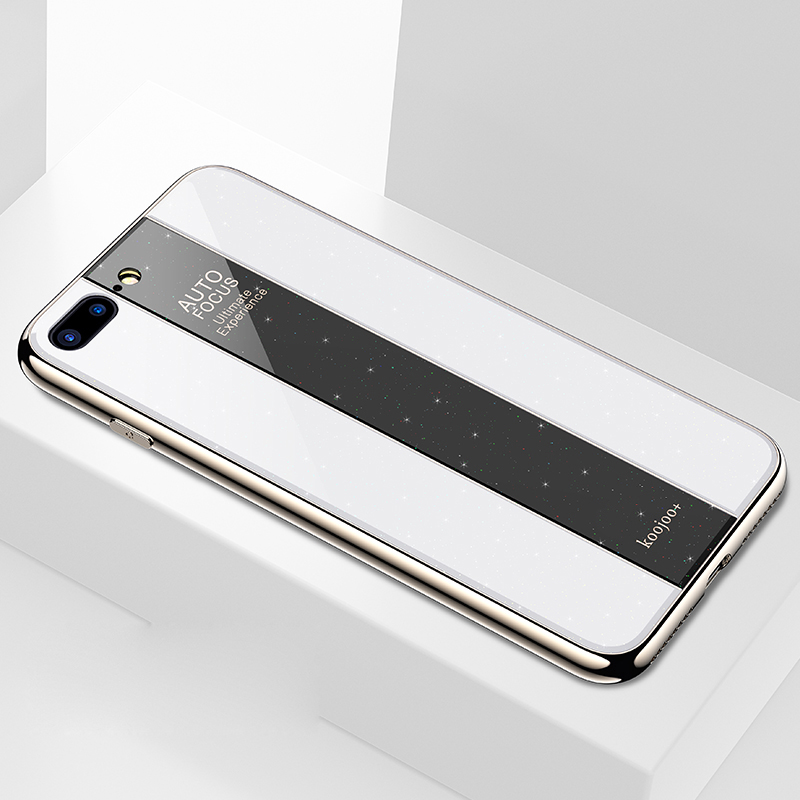 

Luxurious Phone Case for iPhone 8 Plus 5.5 inch PC + TPU Hybrid Cover - White, iPhone 8 Plus 5.5 inch