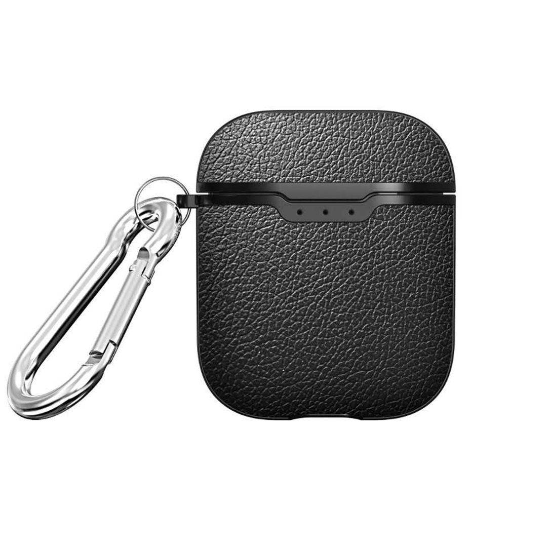 

Litchi Skin TPU Shell for Apple AirPods with Charging Case (2016) - Black, Apple AirPods with Charging Case (2016)